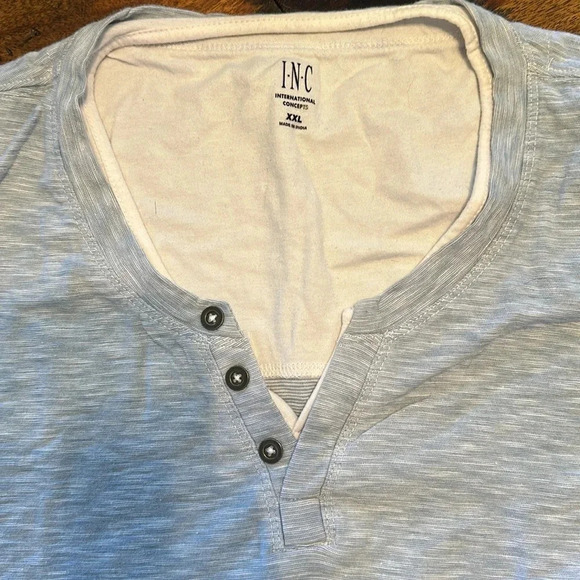 INC concepts size XXL layered look Henley shirt EUC - Picture 2 of 4
